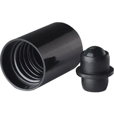 Screw Cap Black with Glass Roll-On Fitment